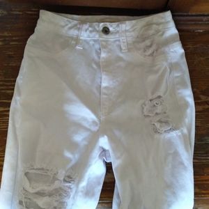 White Ripped Bell Bottom Jeans🤍💨